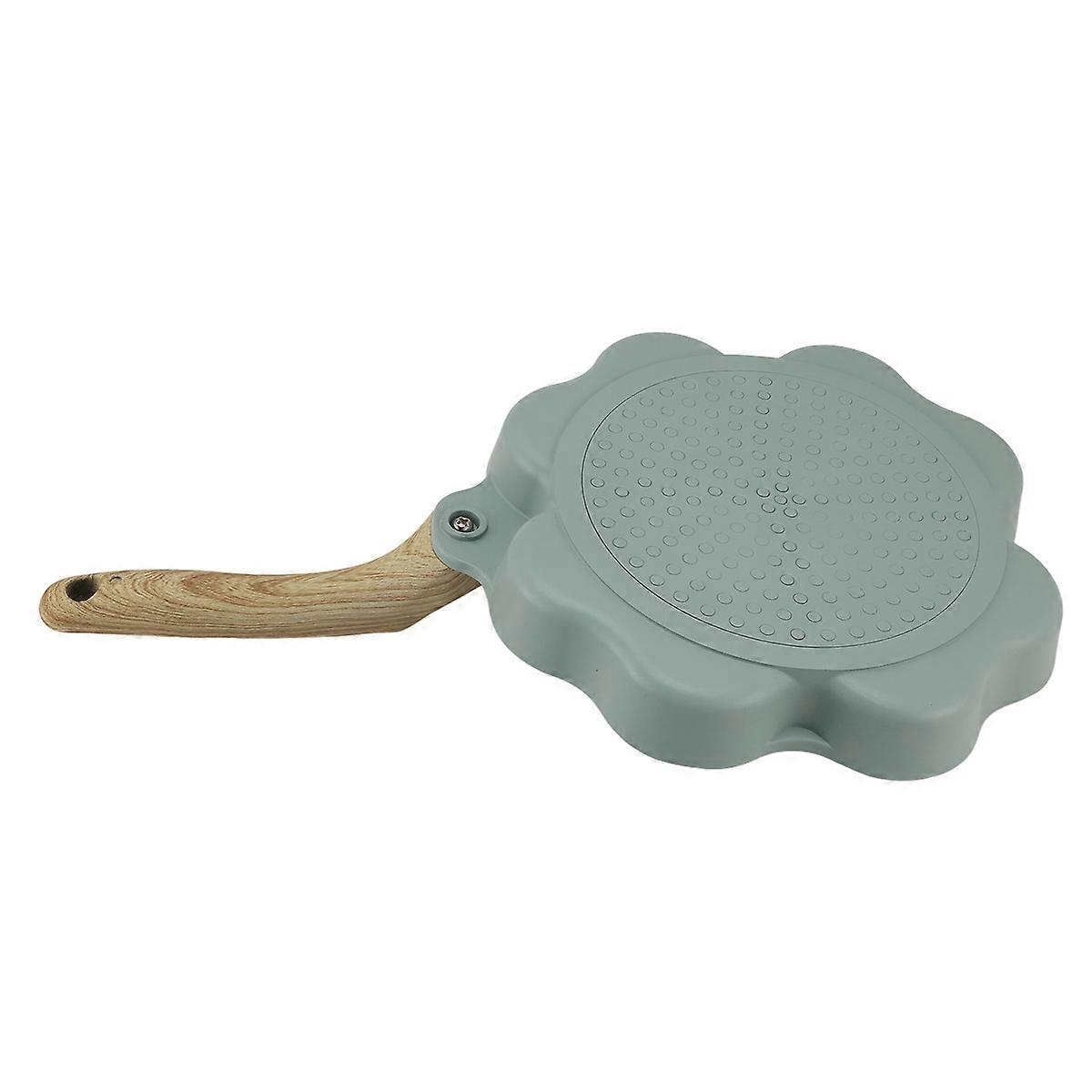 Heart Shape 4 Egg Frying Pan Four Leaf Nonstick Ceramic Egg Pan Mini Egg Poacher Non Stick Aluminum Skillet Green
