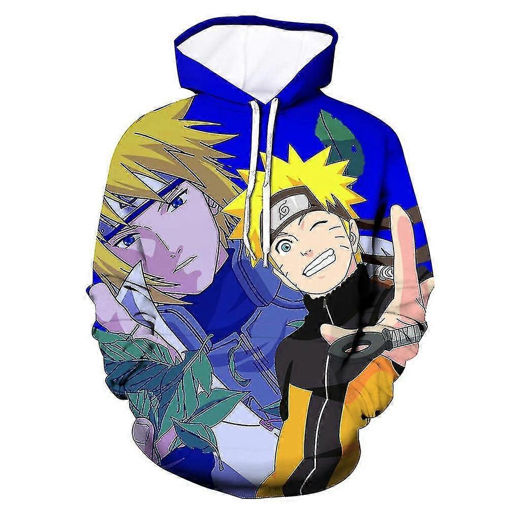 Naruto 3d Print Contraste Couleur Hoodie Casual Pull Pull Pull Style 22