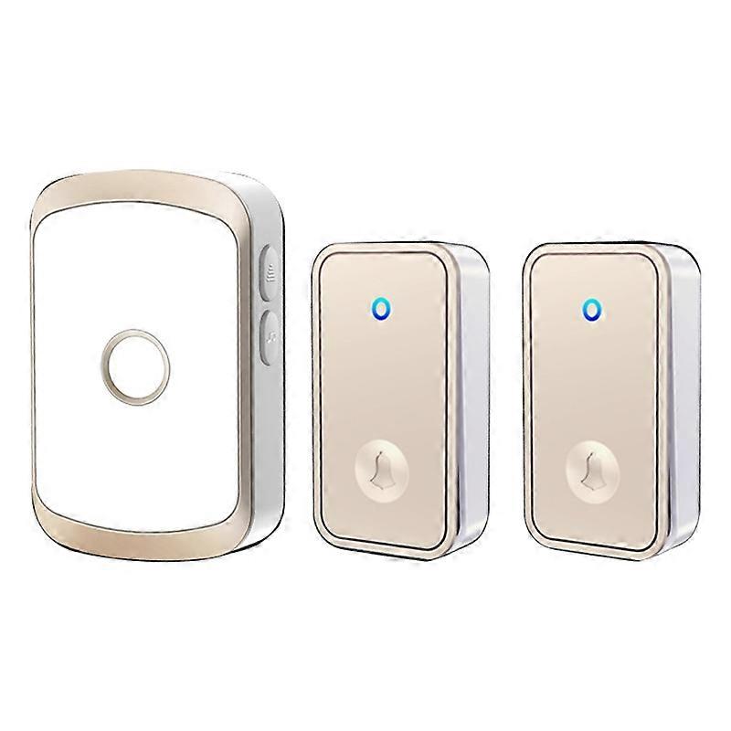 CACAZI FA50 Self-Powered Smart Doorbell Set 2 Transmitter+Receiver Wireless Doorbell for Home