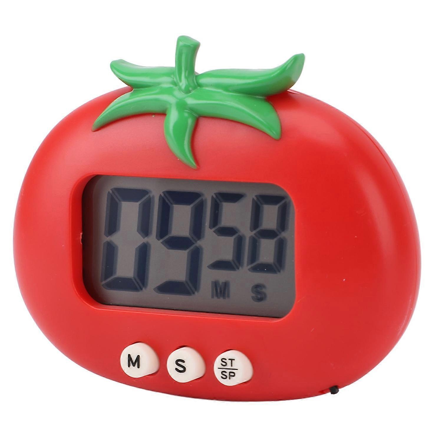 Kids Digital Timer with Loud Alarm Cute Tomato Magnetic Electronic Countdown Timer for Learning and 