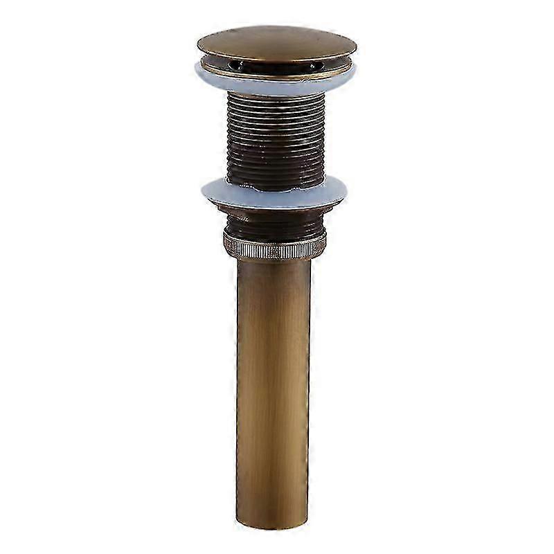 Antique Brass Pop up Drain for Basin Sink Tap Drain Stopper Without Overflow s202412245606