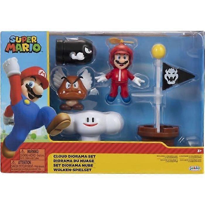 MARIOBROS figurines - In the air theme box - Mario, Goomba and Bill