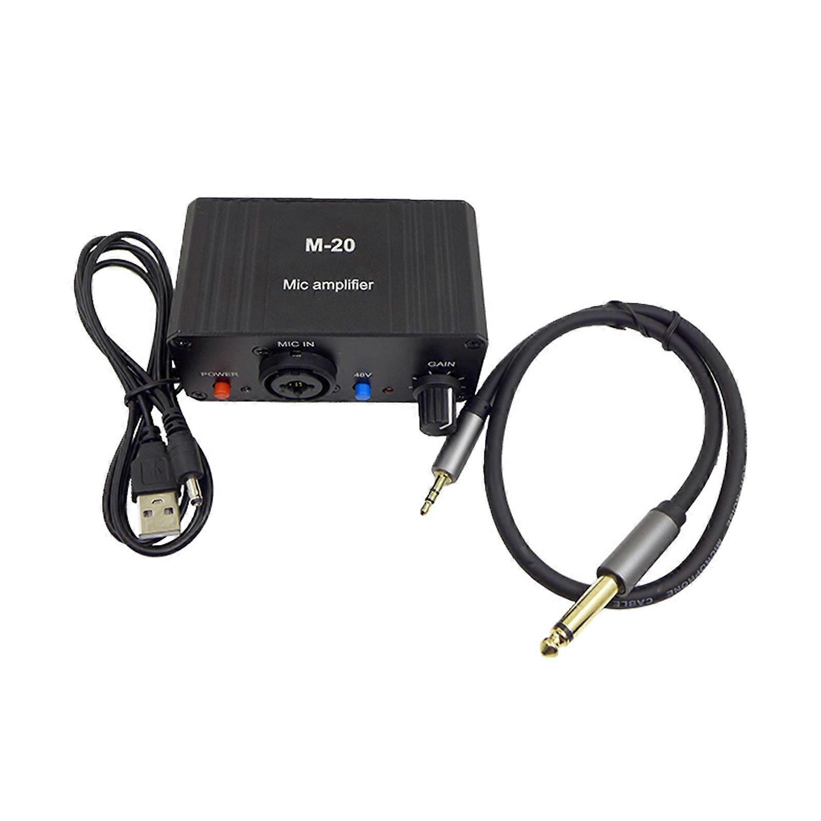 Professional Preamp Microphone Preamp,Voicing Tube Mic Preamp Highly 48V  Power Enhances Sound Experience