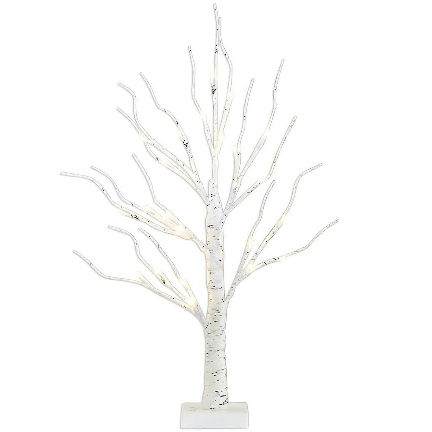 Artificial Birch Tree with LED Lights Tabletop Centerpiece Multipurpose Light Up White Birch Tree fo