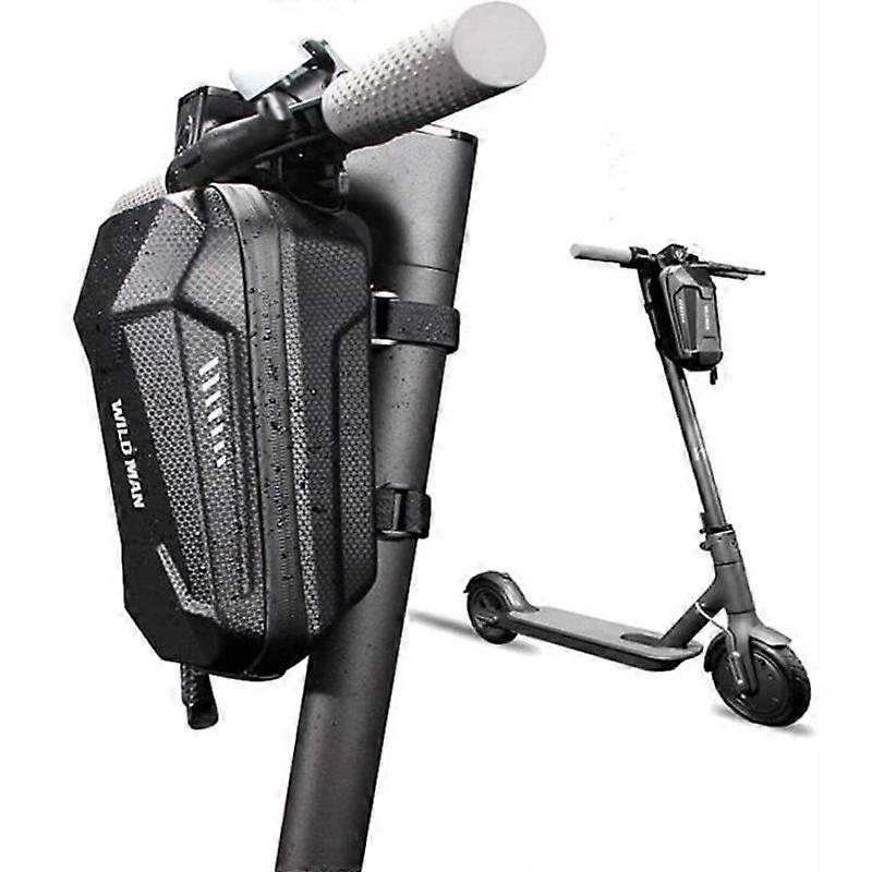 Electric Scooter Handlebar Bag - Waterproof EVA Hard Shell - Large Capacity 3L - Black