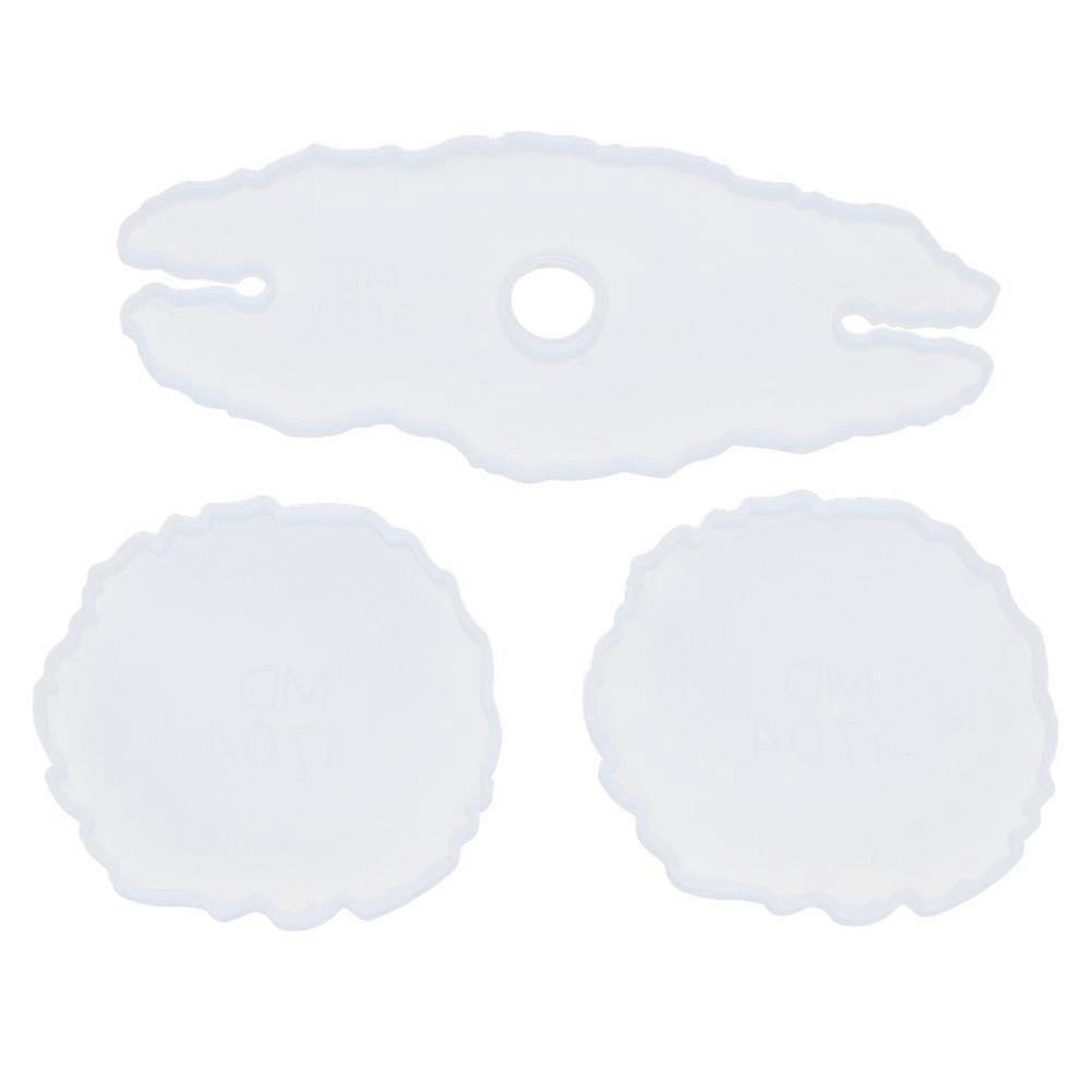 3Pcs Wine Rack Molds Coaster Combination Set Silicone Irregular DIY Crystal Epoxy Molds