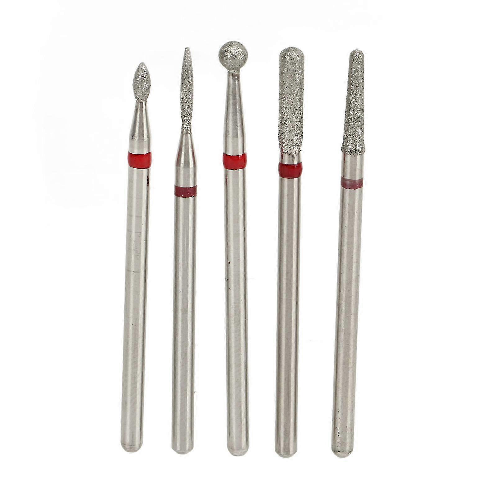 5pcs Manicure Drill Bits Emery Nail Grinding Bits Electric Manicure Head Replacement