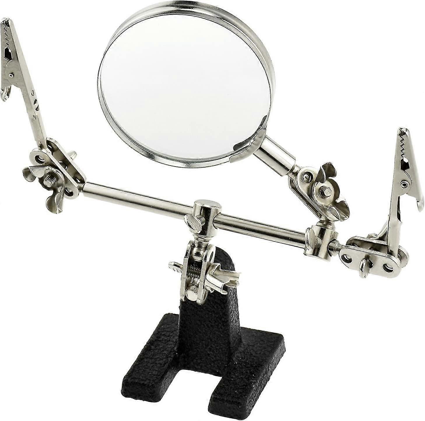 Helping Hand With Magnifying Glass - Clip-on Magnifier