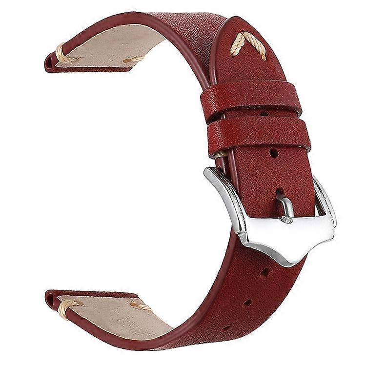 Rød vintage lær klokke stropp