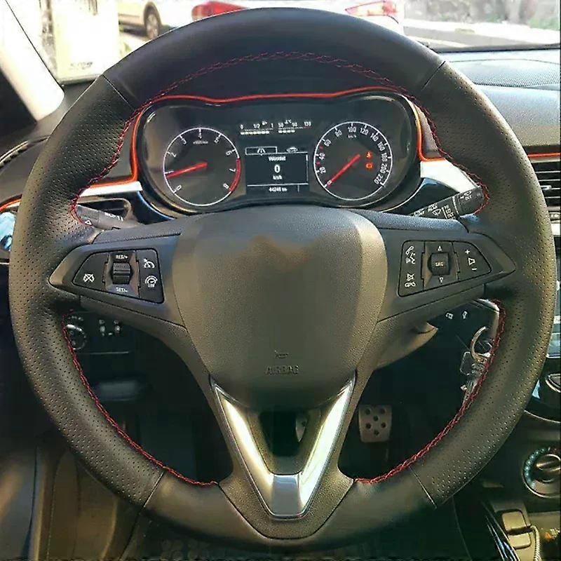 Exquisite Auto Lenkradabdeckung Für Opel Astra (K) Corsa (E) CrosslandX GrandlandX Insignia Customized Lenkung Wrap Mikrofaser Leder