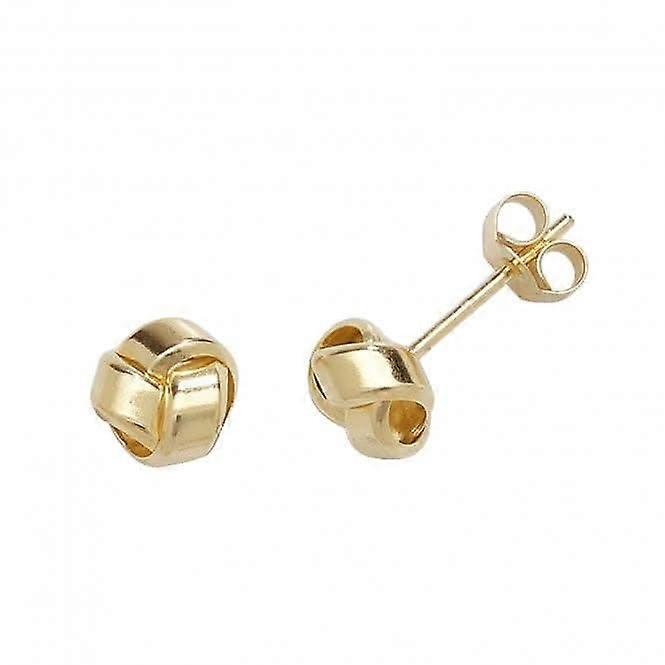 9ct Yellow Gold Knot Studs Earrings ES352