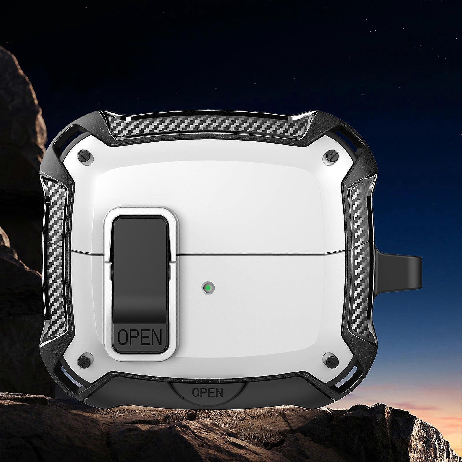 バンブルビーショックプルーフイヤホンケース、フック&ホルダー付き、Samsung Galaxy Buds3 / Buds3 Pro用