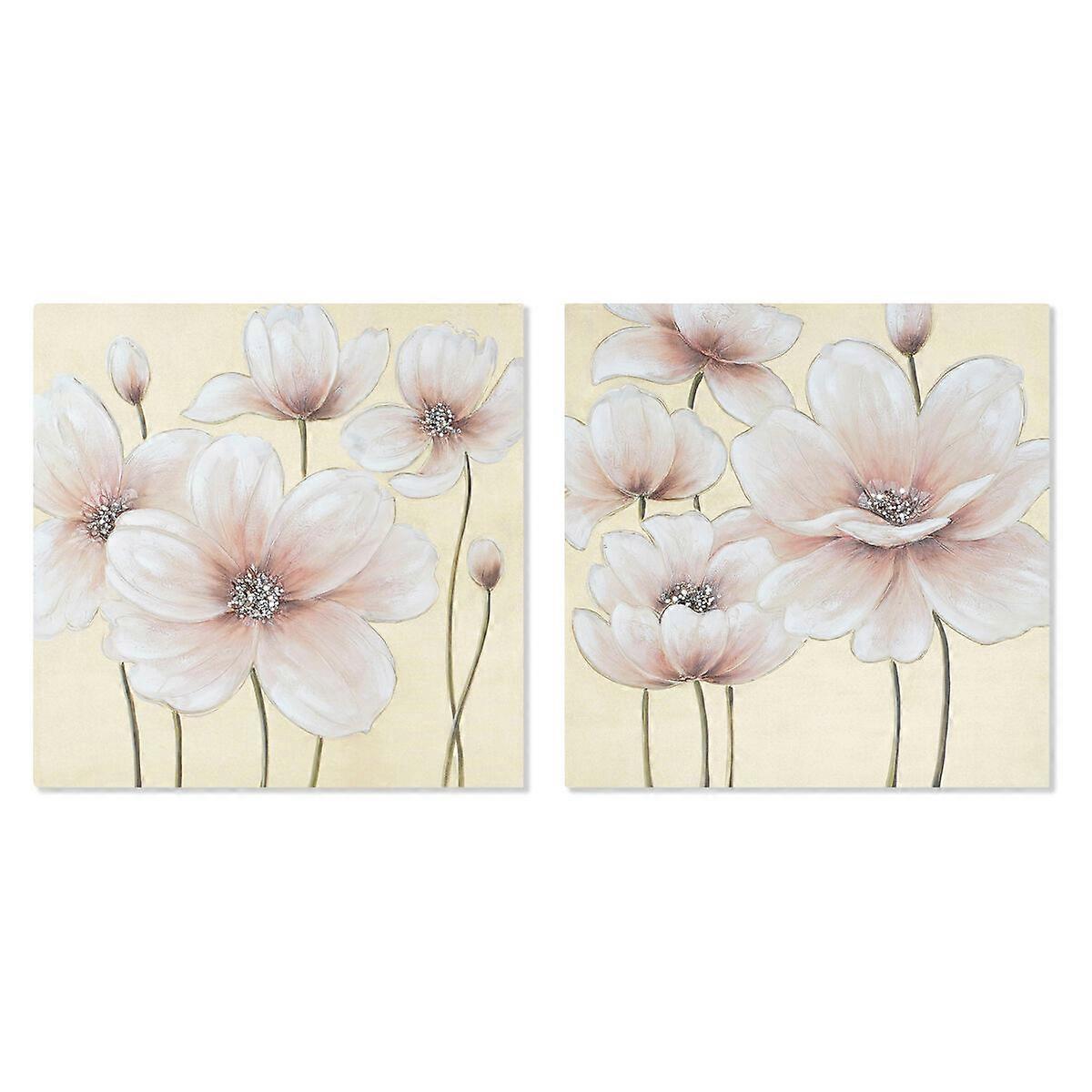 Canvas Home ESPRIT Canvas Wood MDF 80 x 3 x 80 cm 80 x 2.8 x 80 cm