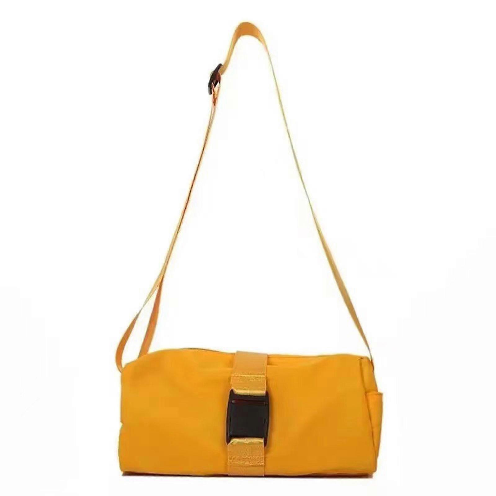 Moda Borsa a tracolla singola Borsa a tracolla Hobos Borsa a tracolla Solida Casual Cerniere Borsa di grande capacità Donna Uomo Pendolarismo Bag Colore giallo