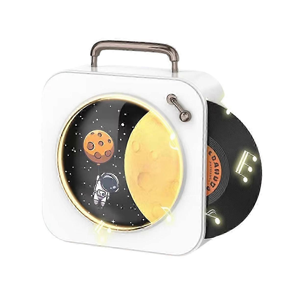 Piccolo lettore CD domestico Bluetooth vintage con suono stereo e radio con disco in vinile