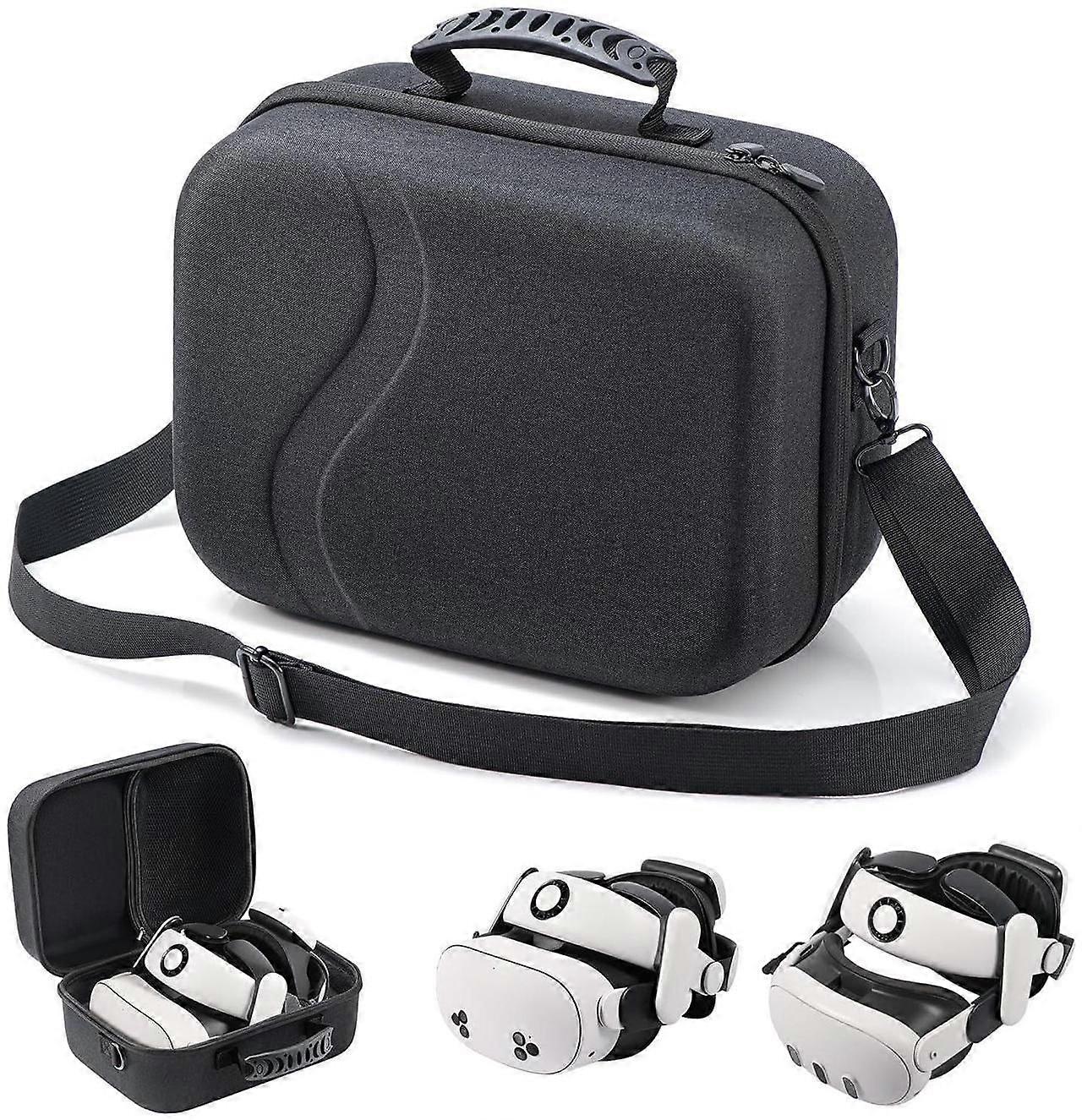 Large Carrying Case for Meta Quest 3S / Quest 3, Hard Travel Case Compatible with BOBOVR S3 Pro/KIWI Design Battery Head Strap, Quest Controller and A