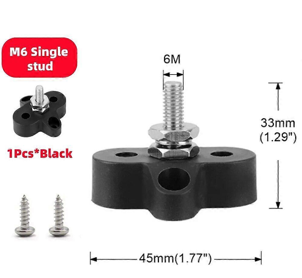 5/16'' Terminal Block Stud M6 M8 M10 150A DC 70V Busbar Positive Negative Power Distribution Stud for Truck RV Ship Boat