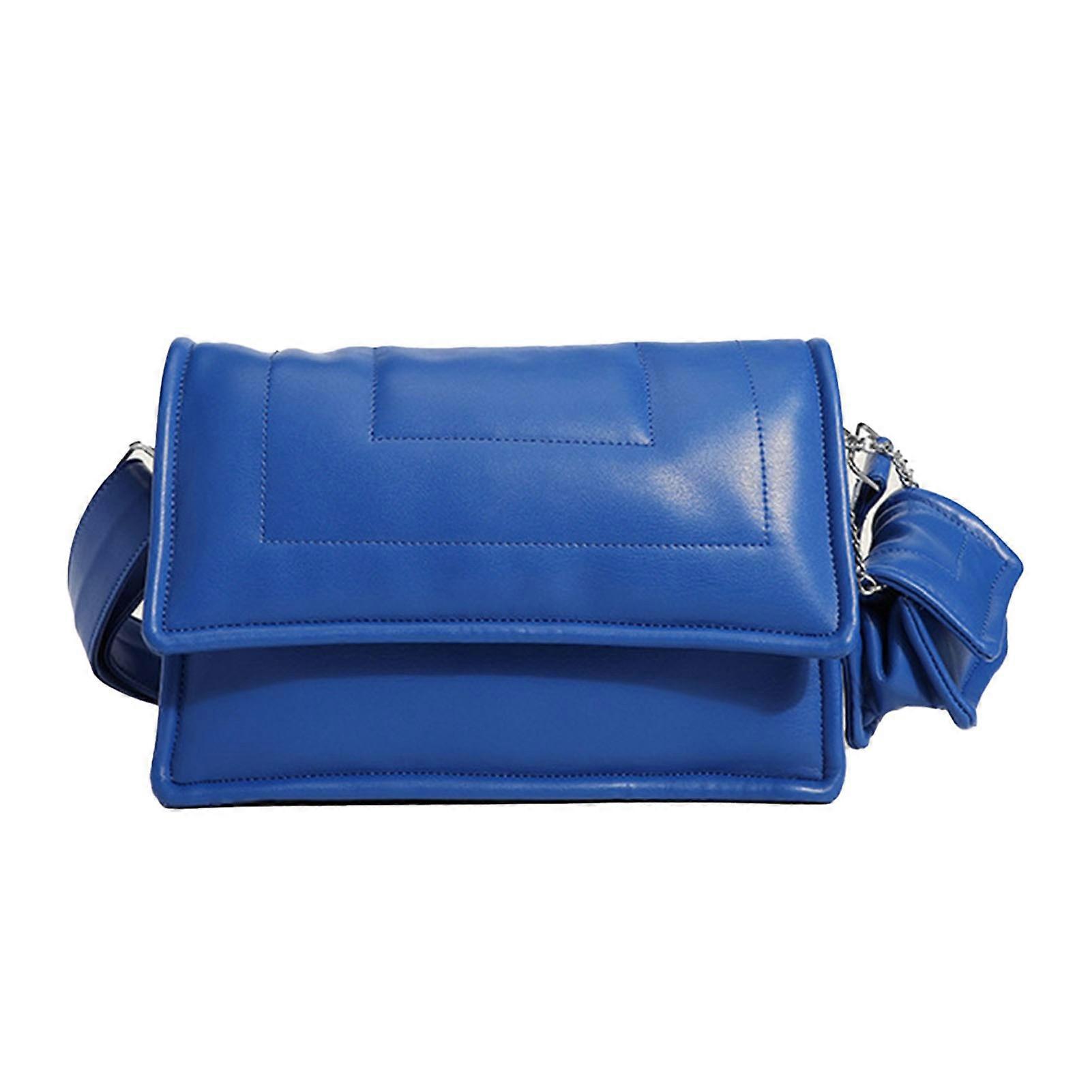 Down Padding Flip Handbag Soft PU Plain Color Large Capacity Small Down Padding Shoulder Bag for Birthday