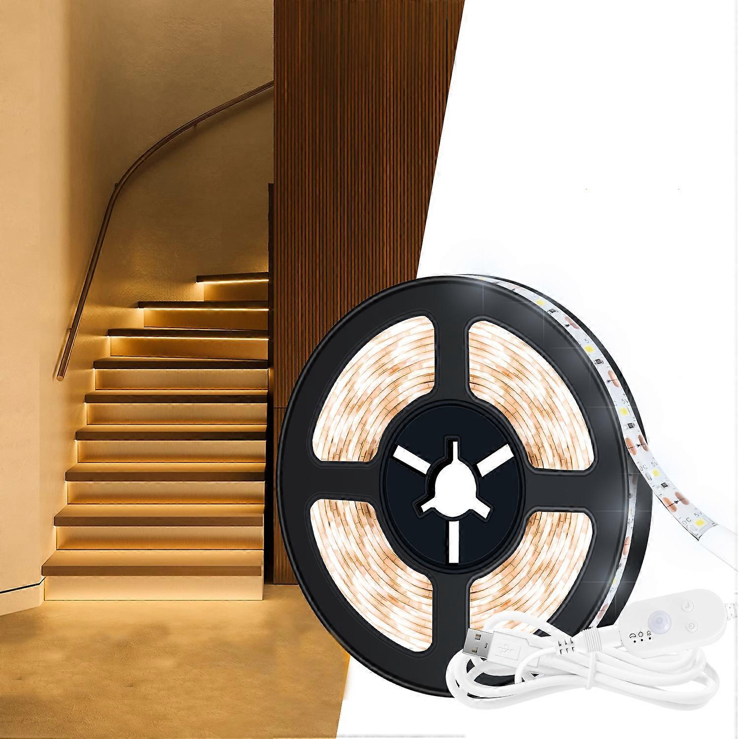 LED Light Strip USB Human Intelligent Induction Waterproof Light Strip 2835 Patch Cabinet Wardrobe Soft Light Strip 1m