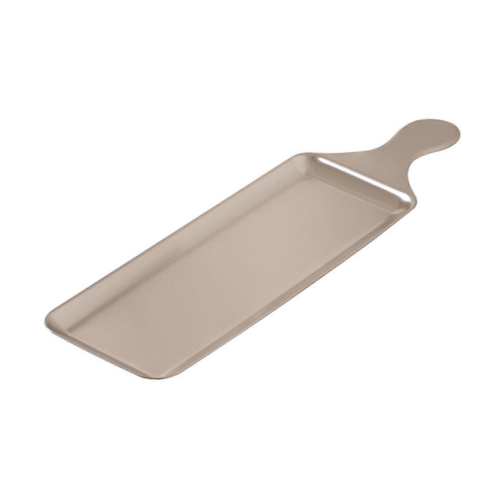 Stainless Steel Dish Snacks Plates Rectangular Steak Plates Metal Dining Plates Cooking Serving Plates for Kitchen  Silver