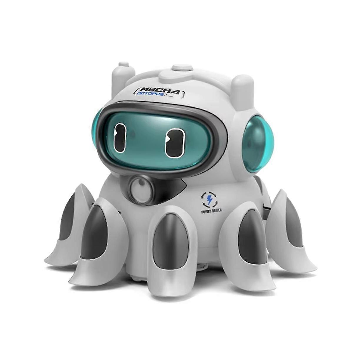 New Electric Universal Walking Octopus Automatic Obstacle Avoidance Swing Cool Lighting Music Spray