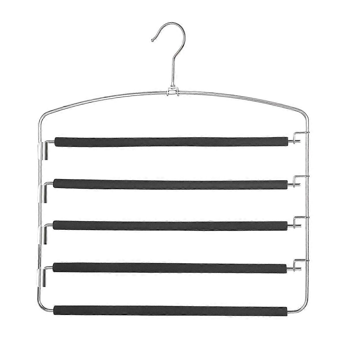 Pants Hangers 5 Layers Metal Hangers Non- for Pants and Clothes