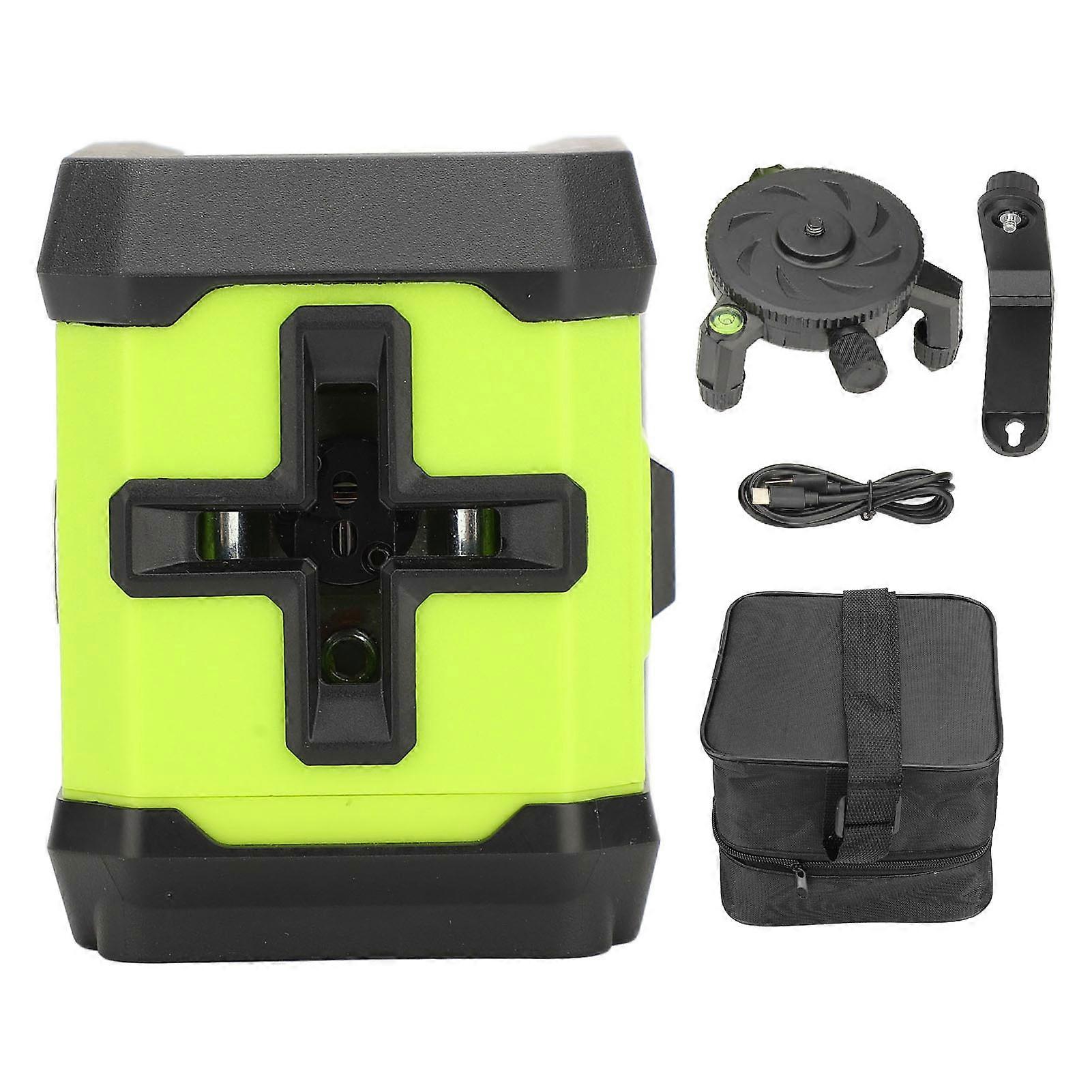 Line Level 2 Lines Green Beam Adjustable Brightness High Visibility IP54 Waterproof Laser Leveling Tool