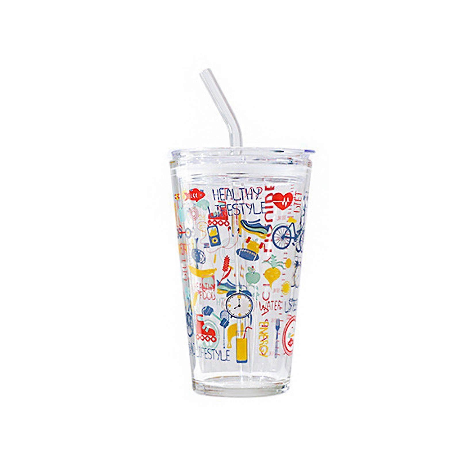 100% neu, 450ml Trinkgeschirr Glas Tee Transparente Getränke Kaffee Bürowaage Milchbecher