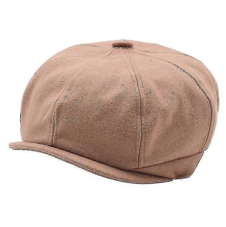 British Style Octagonal Winter Wool Hat Gatsby Cap