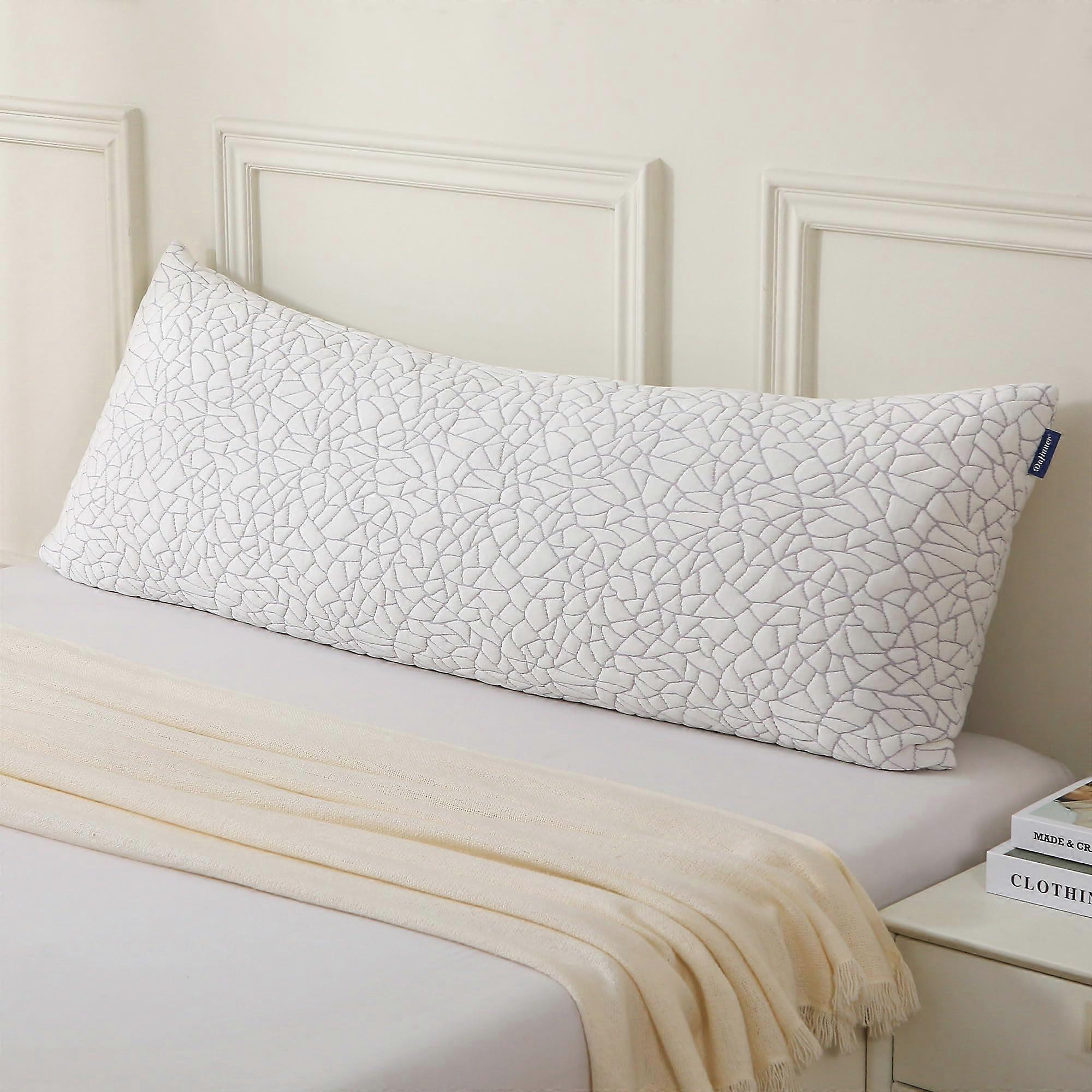 Adjustable Shredded Memory Foam Body Pillow Removable Cover from Bamboo Derived Rayon