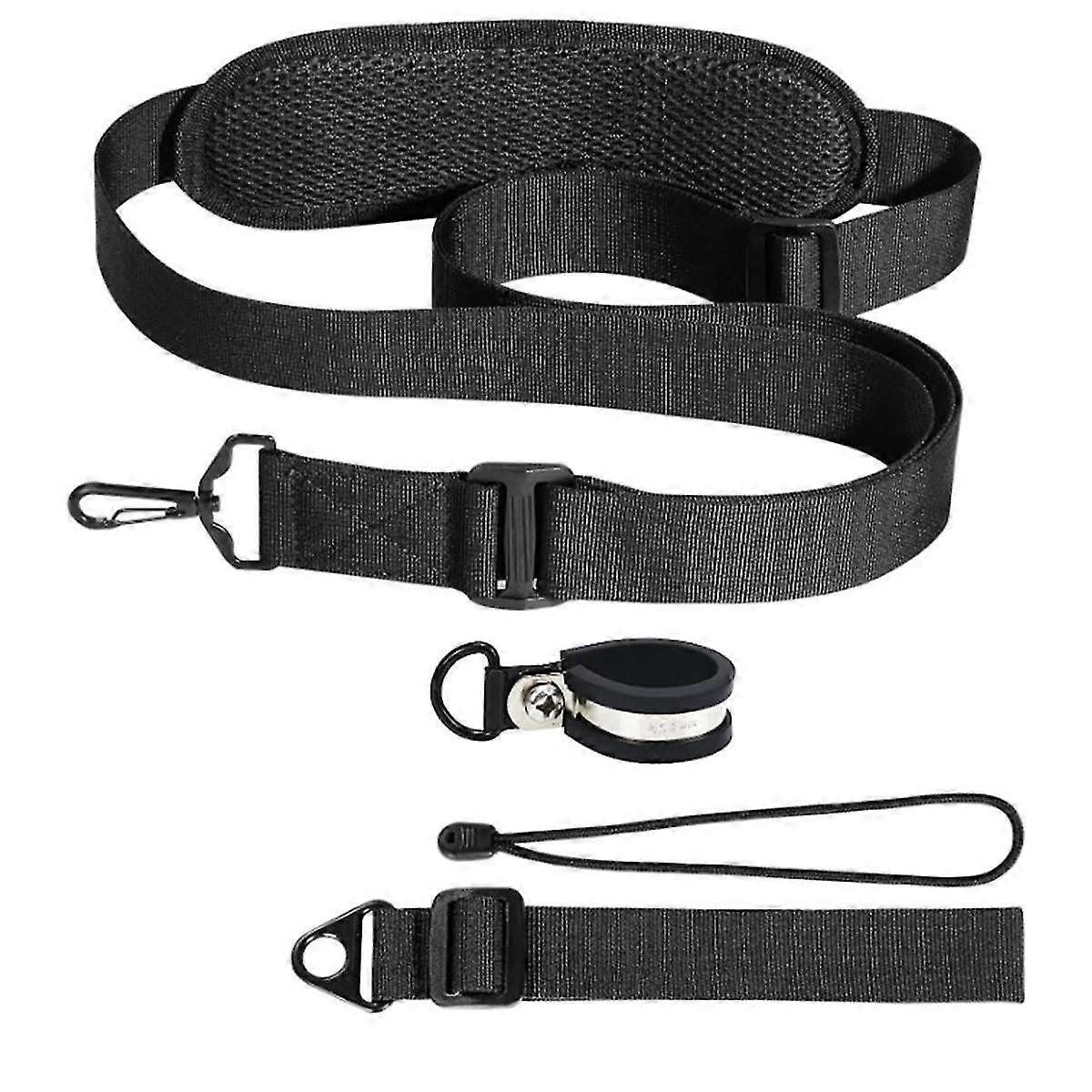 Long Trimmer Shoulder Strap, Adjustable, Compatible with Garden Tools, Nylon Material, Black