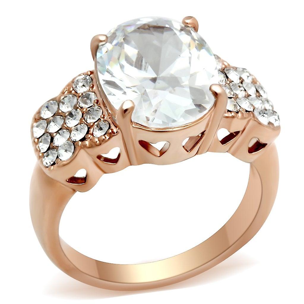 Brass Ring AAA GRD CZ Clear GL141 for Women Style Rose