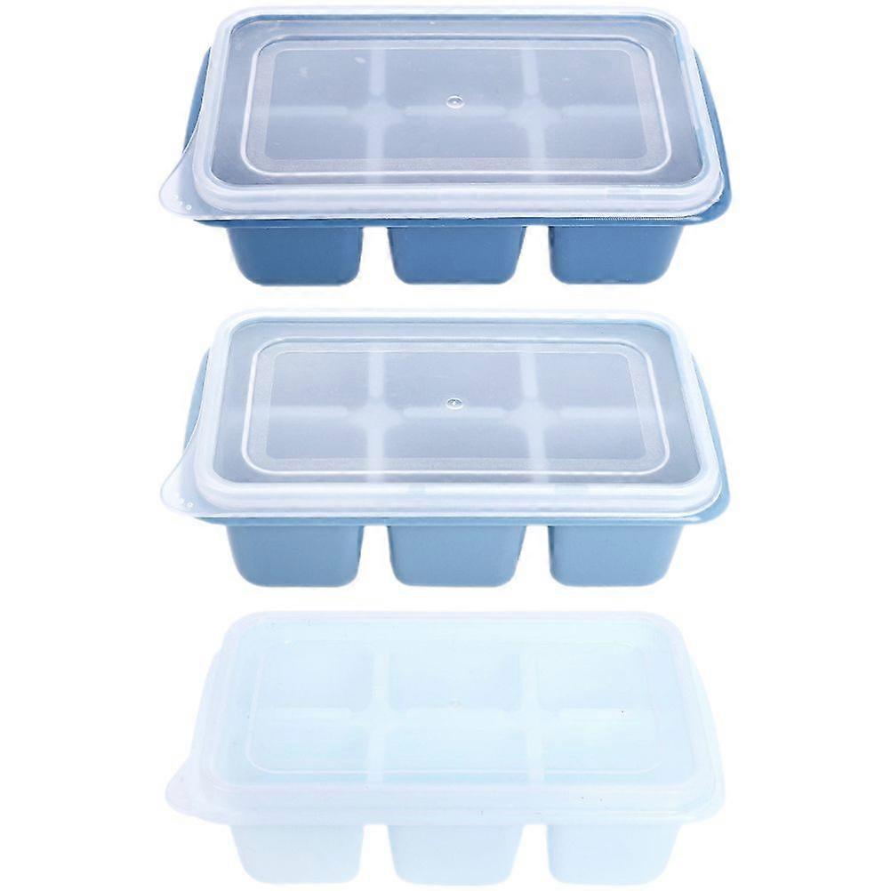 3pcs Plastic Ice Cube Maker Ice Cube Mold Ice Cube Making Mold 6-grids Ice Cube Making Tool