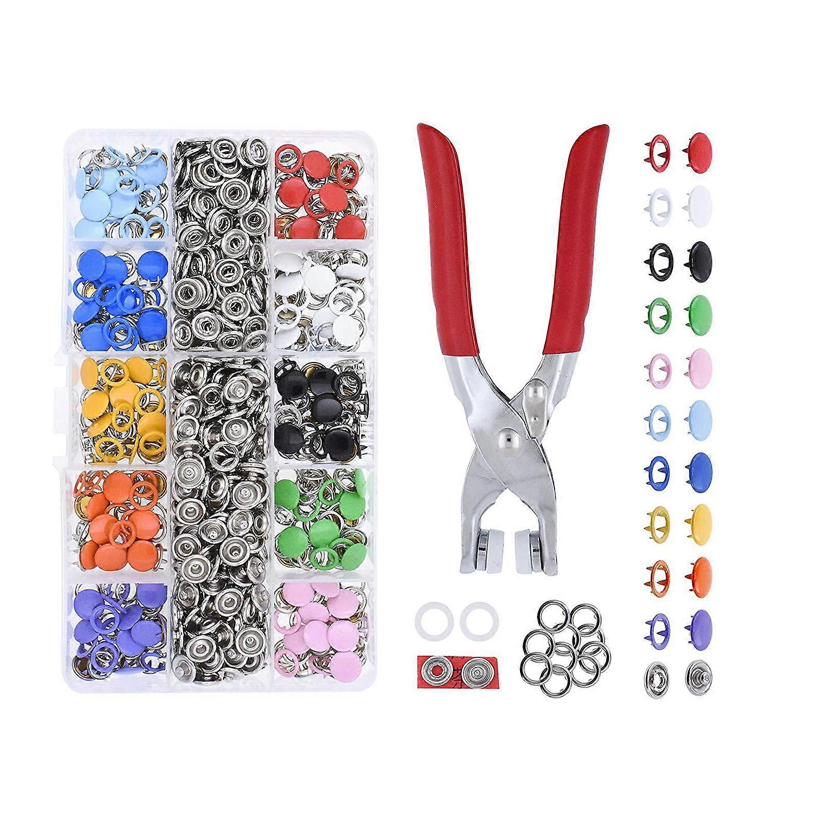 Set Of Snap Buttons 10 Colors 100