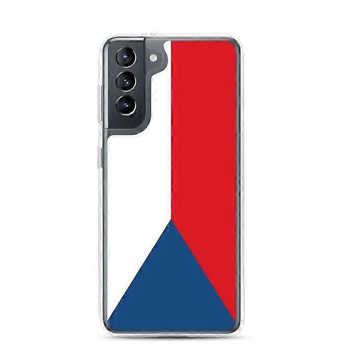 Phone Case - PIXELFORMA - Czech Flag - Compatible with Samsung Galaxy S21 Plus - Flexible - Shockproof