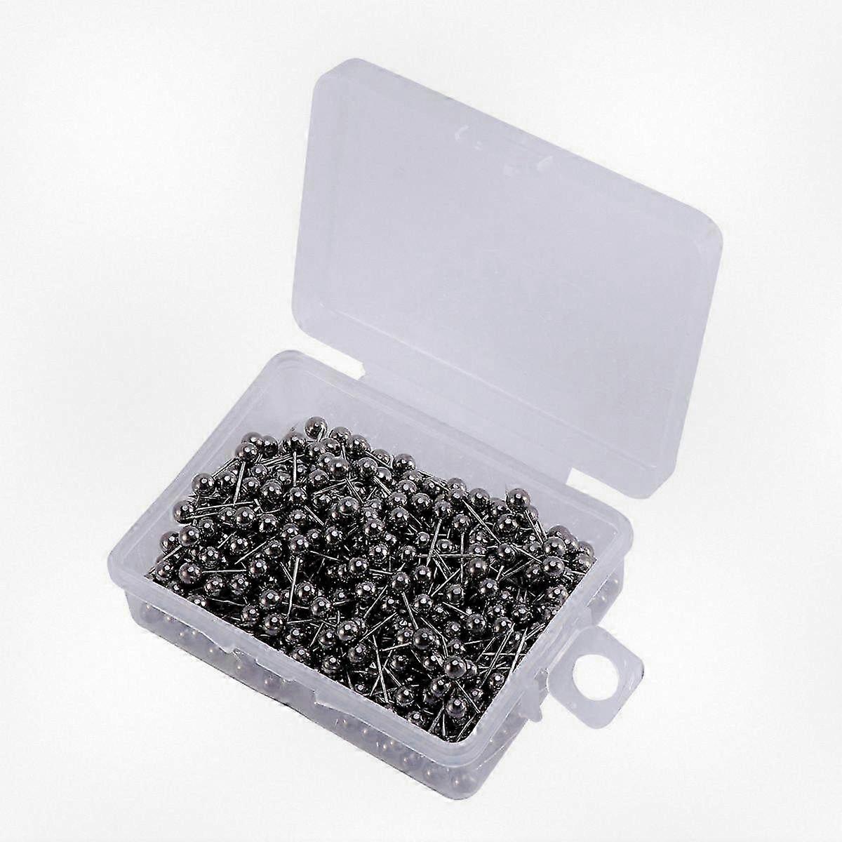 400PCS Round Head Push Pins with Metal and Plastic Design for Home, Office, or School Use, Available in Black and Gold Colors