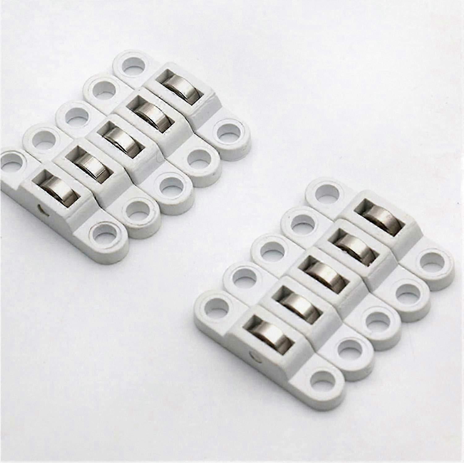 Set of 10 Window Sliding Wheel Plastic Door Pulleys for Doors and Windows Rollers, Suitable for Various Brands (Color: White)