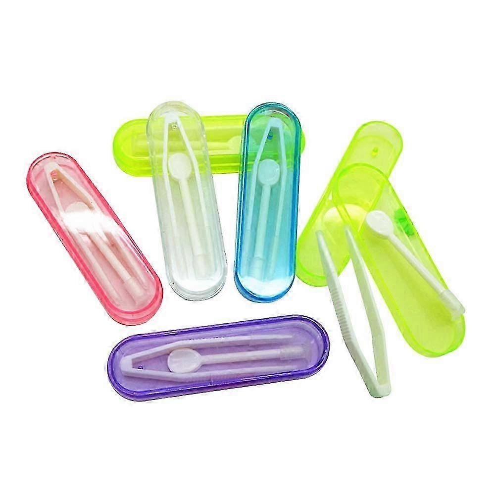 Tweezers and Suction Stick Lenses Inserter Remover for Travel Home Use Random Color