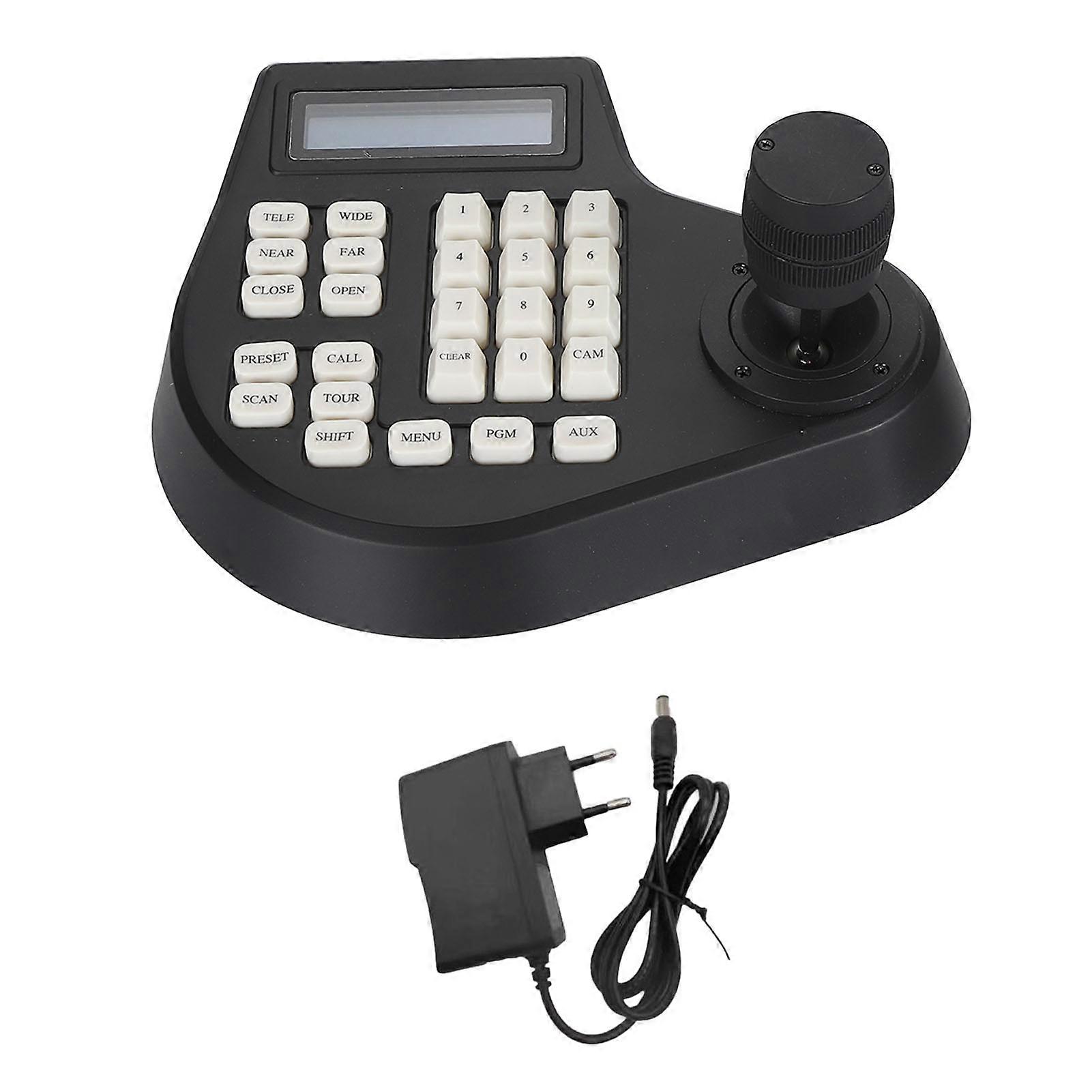 Contrôleur de caméra PTZ analogique, bus RS485, fonctionnement flexible, clavier de caméra PTZ avec joystick 3D pour la sécurité, prise UE 100-240 V