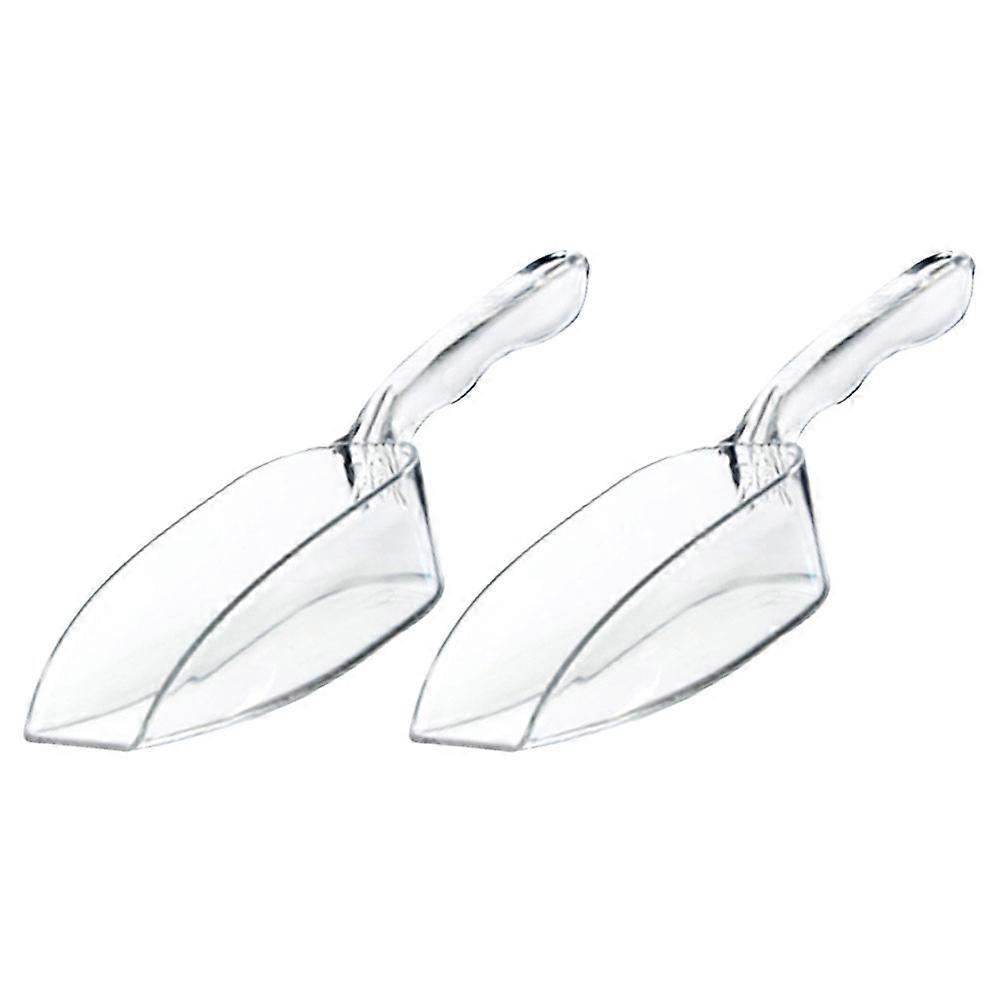 2Pcs Thicken Ice Scoops for Kitchen PC Material Transparent Color Easy to Clean and Maintain