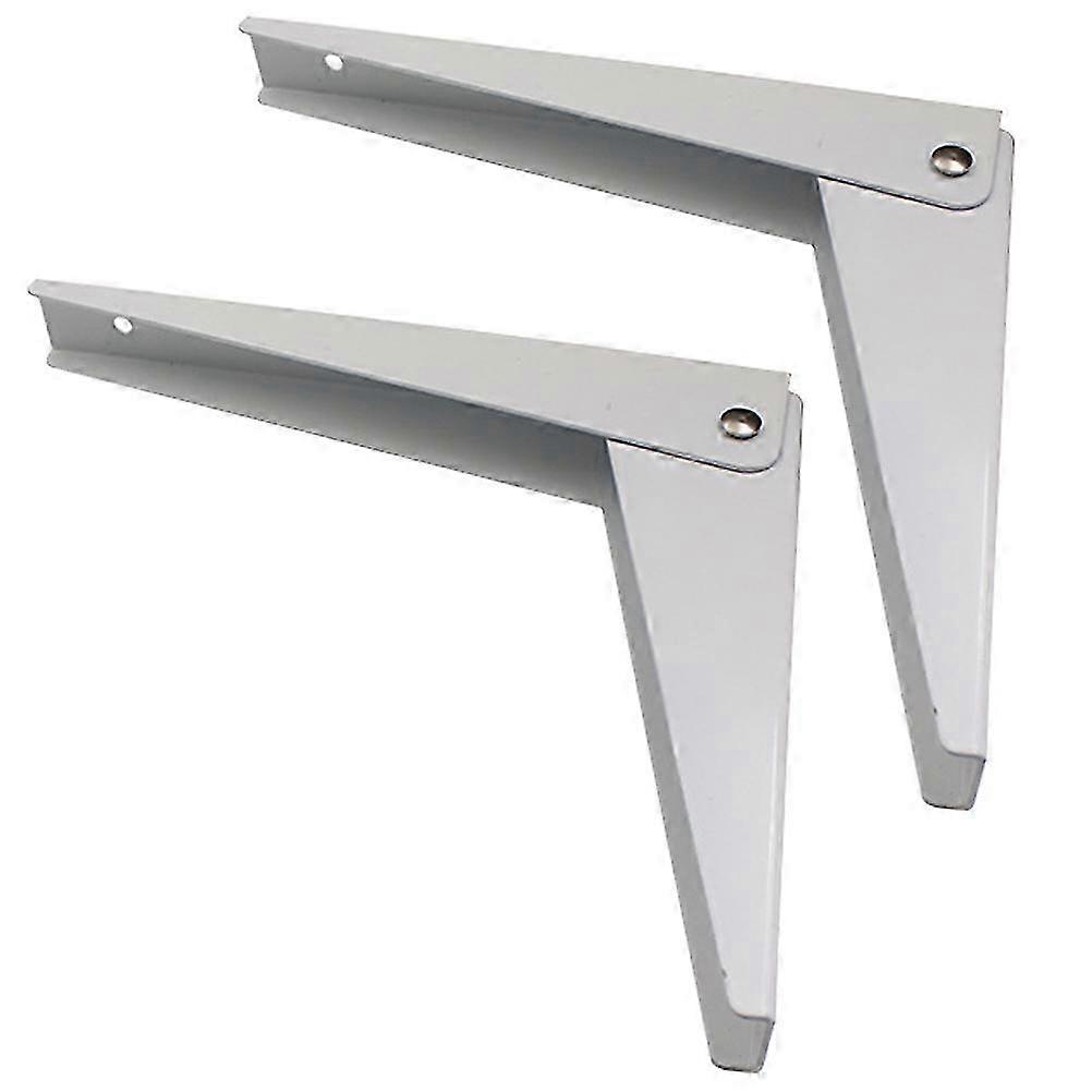 2pcs Folding Right Angle Shelf Brackets Wall Mounted Storage Rack Supports