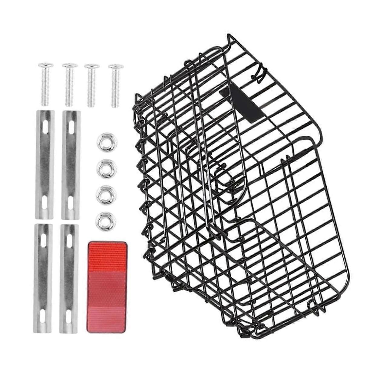 Rear folding carrier bicycle storage basket