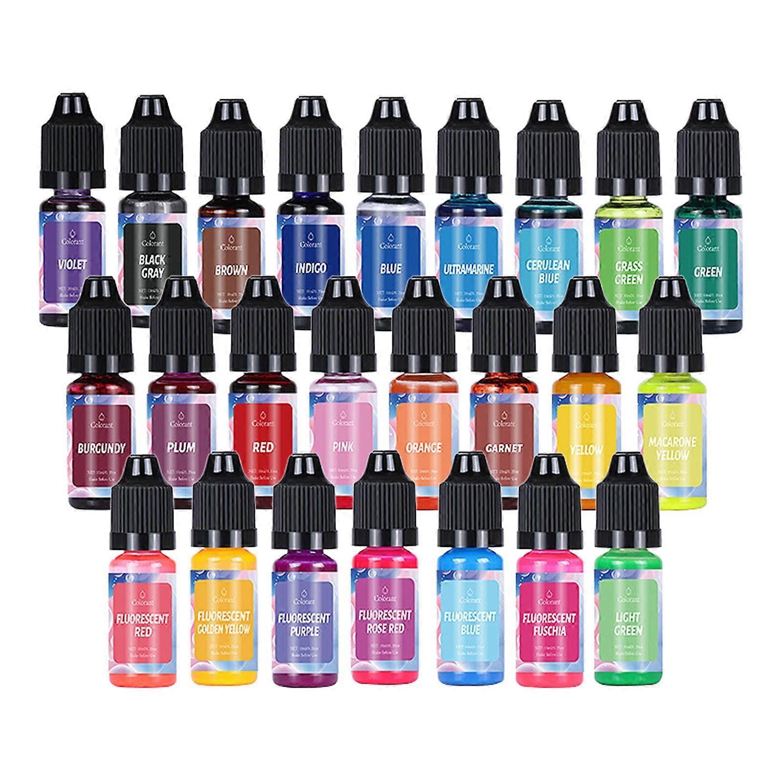 Candle Dye for Candle Making, 24 Colors in 10 ml Bottles, Vibrant Shades for DIY Candle Crafts