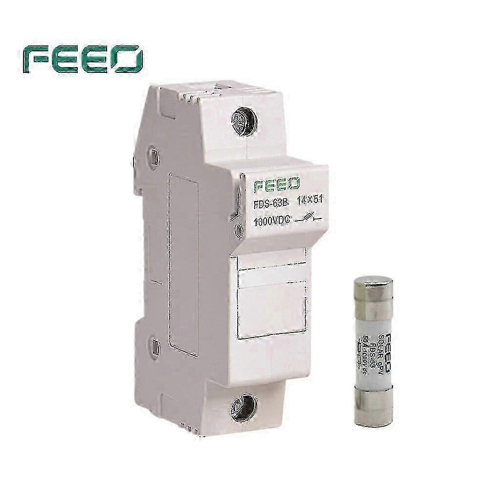 FEEO Solar PV Fuse Holder DC 1000V 14*51 with PV Fuses Voltage for Solar System Protection--FUSE 32A 2025
