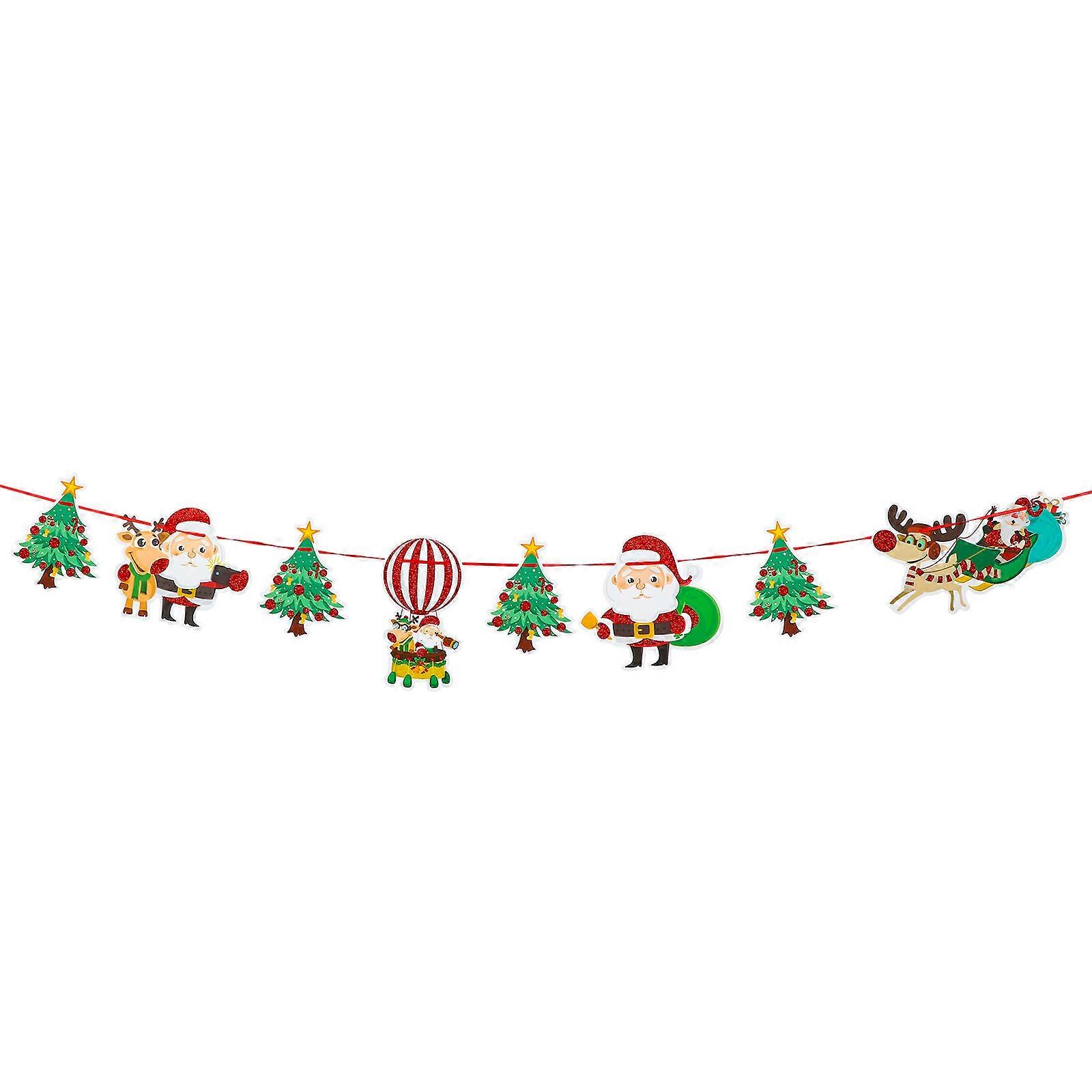 Door Decor Hanging Banner Christmas Theme Multi-Colored 270x18cm Room Layout Decor 1Pcs