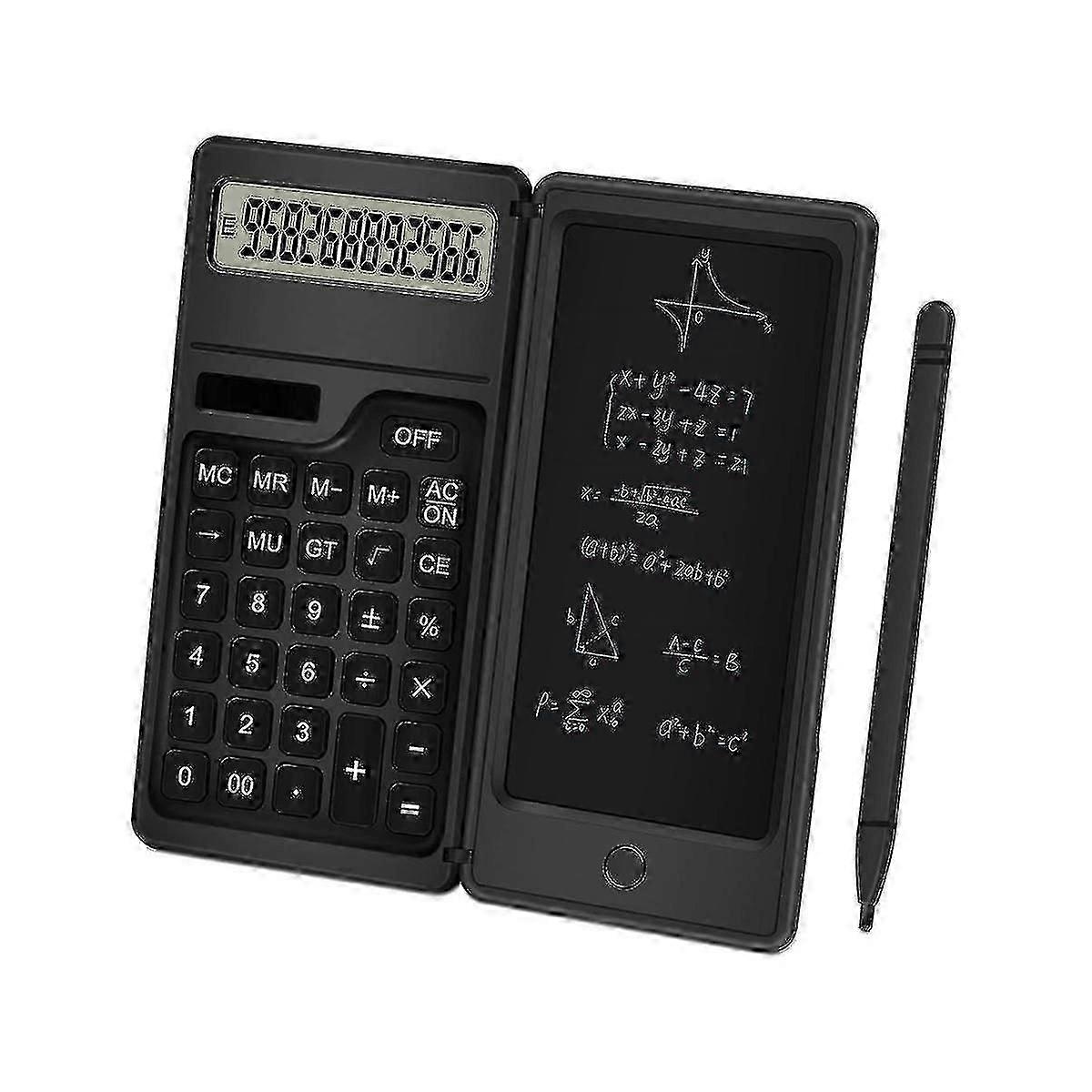 Calculator With Notepad, 12 Digits Lcd Display Solar Desktop Calculator Portable Calculator For Off
