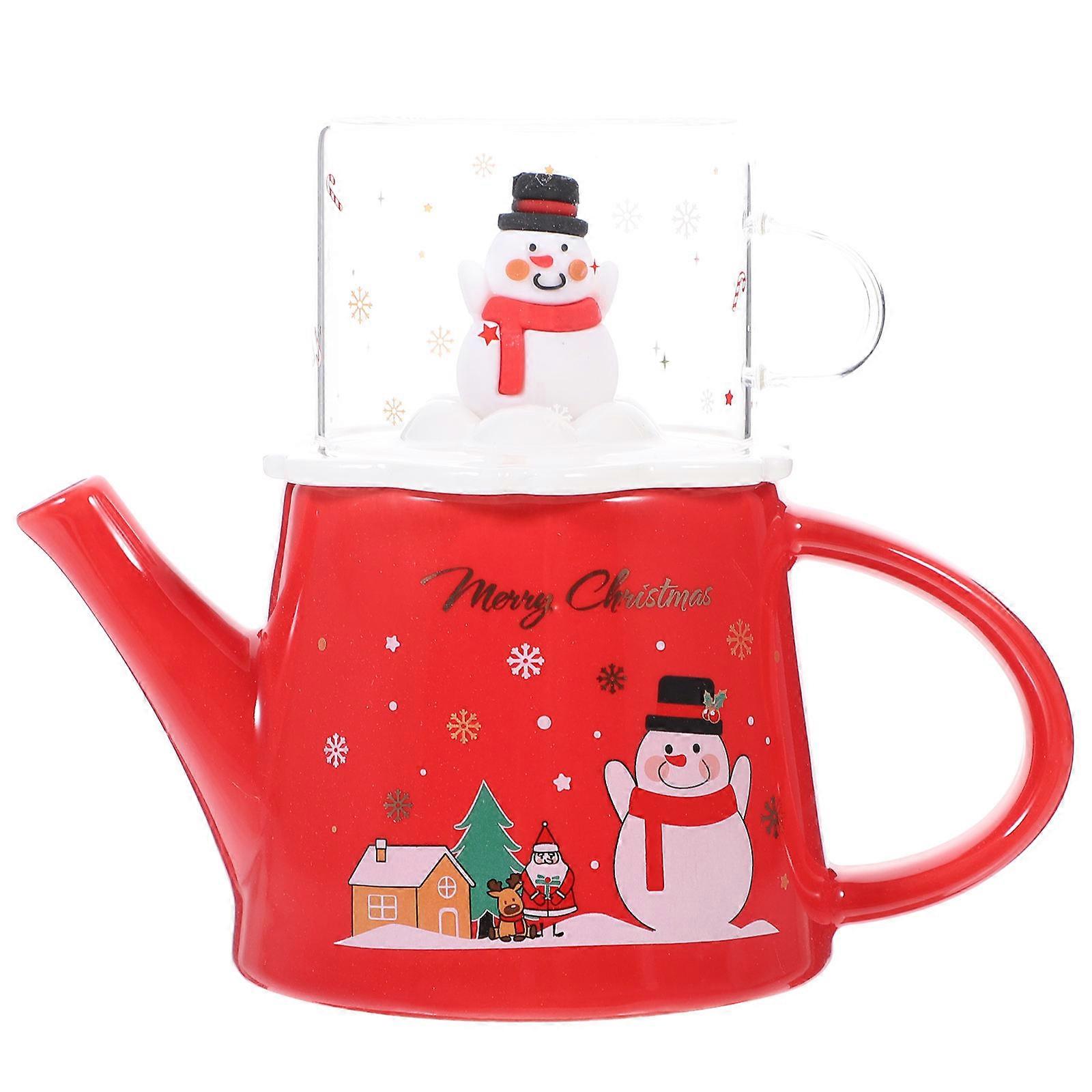 Ceramic Teacup Set Retro Style For Office Use Red 1Set Tea Brewing