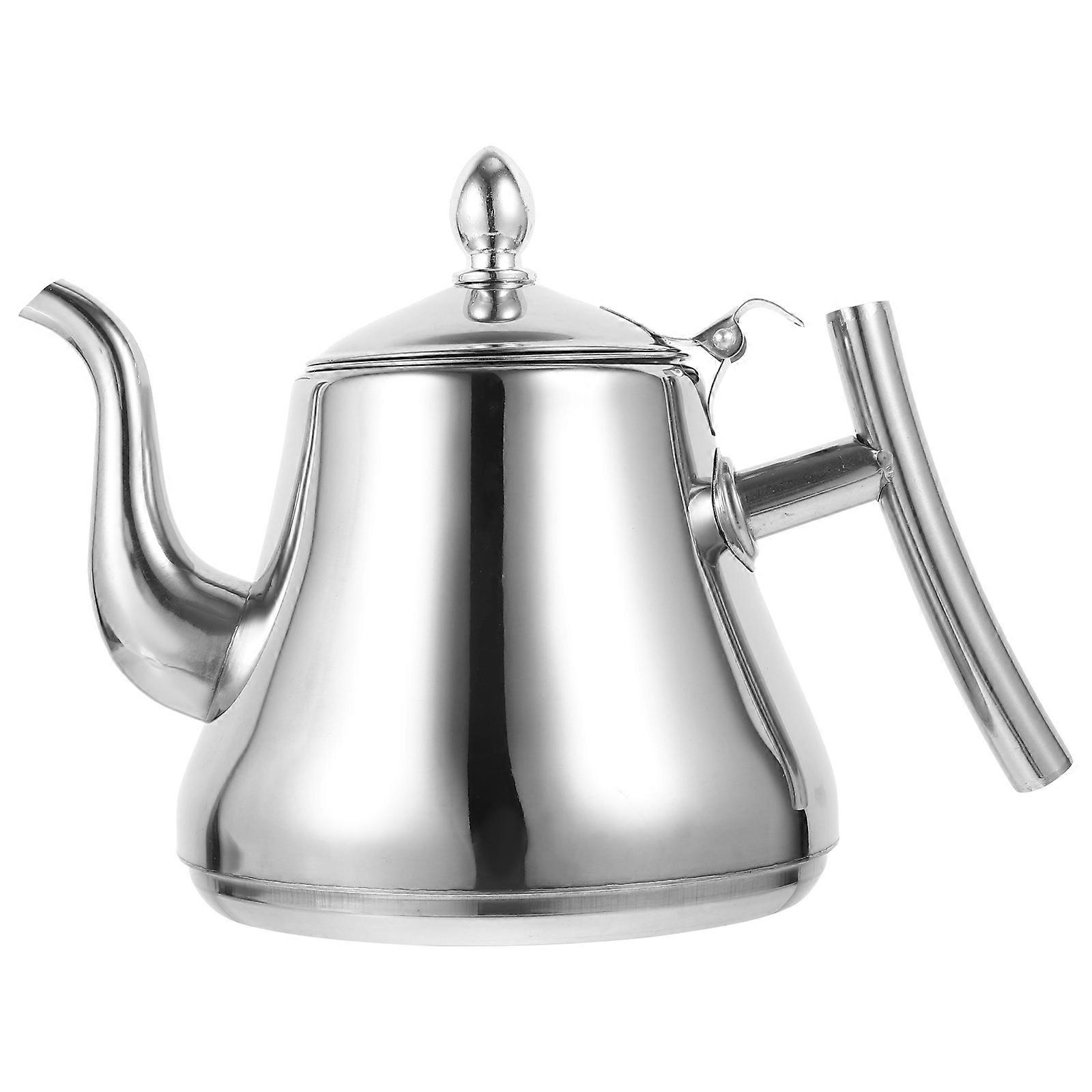 Stainless Steel Large Capacity Heat Resistant Tea Kettle with Fine Strainer for Loose Leaf Tea – Non Magnetic Teapot for Home and Office Use