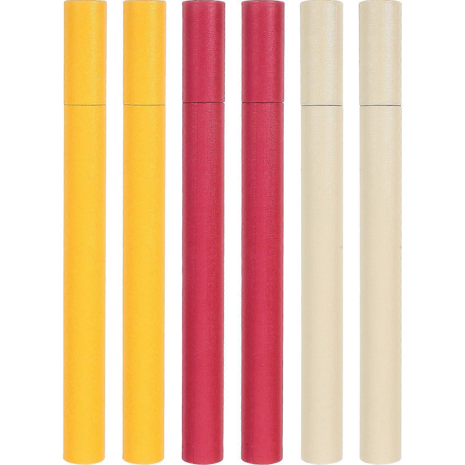 Elegant 6pcs Incense Sticks Holder with Paper Canister and Cap for Home Fragrance, Meditation, Yoga – Universal Storage Tube for Various Incense Types