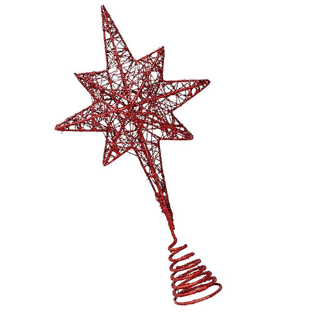 Star Christmas Tree Toppers Eight Pointed Star Tree Decoration 1Pc